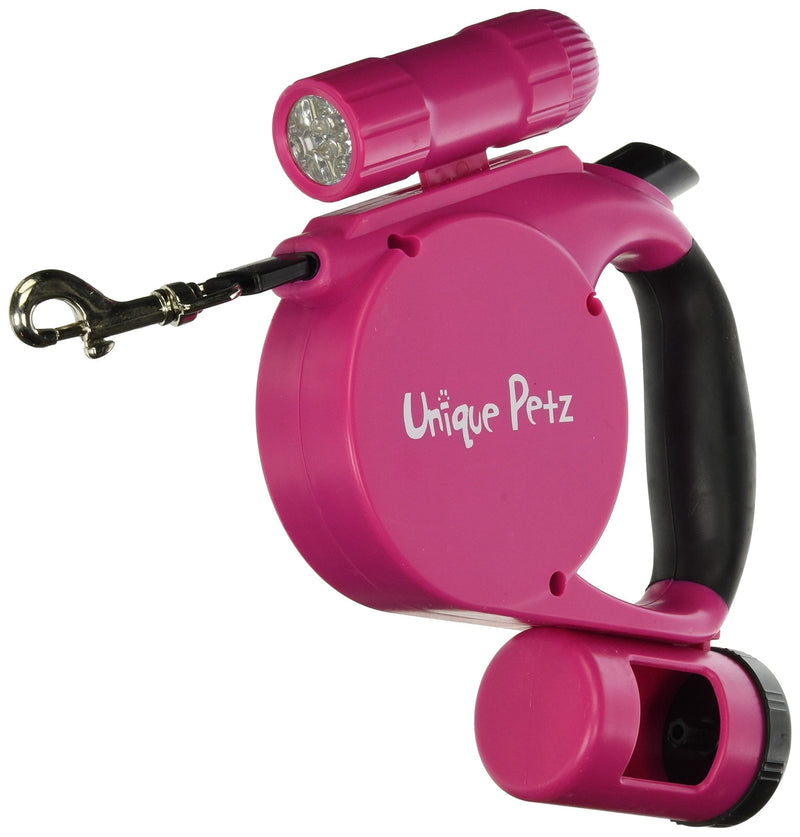 [Australia] - UNIQUE PETZ 3-in-1 Pet Retractable Leash (See More Colors) Pink 