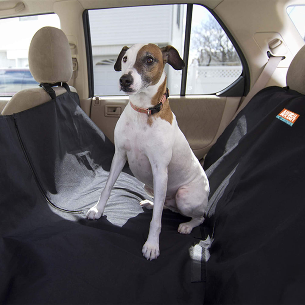 [Australia] - Animal Planet Pet Car Seat Covers for Dogs - Waterproof, Heavy Duty, Non-Slip, Dirt-resistant, Hammock and Bench Styles, Universal Size Black Hammock Style 