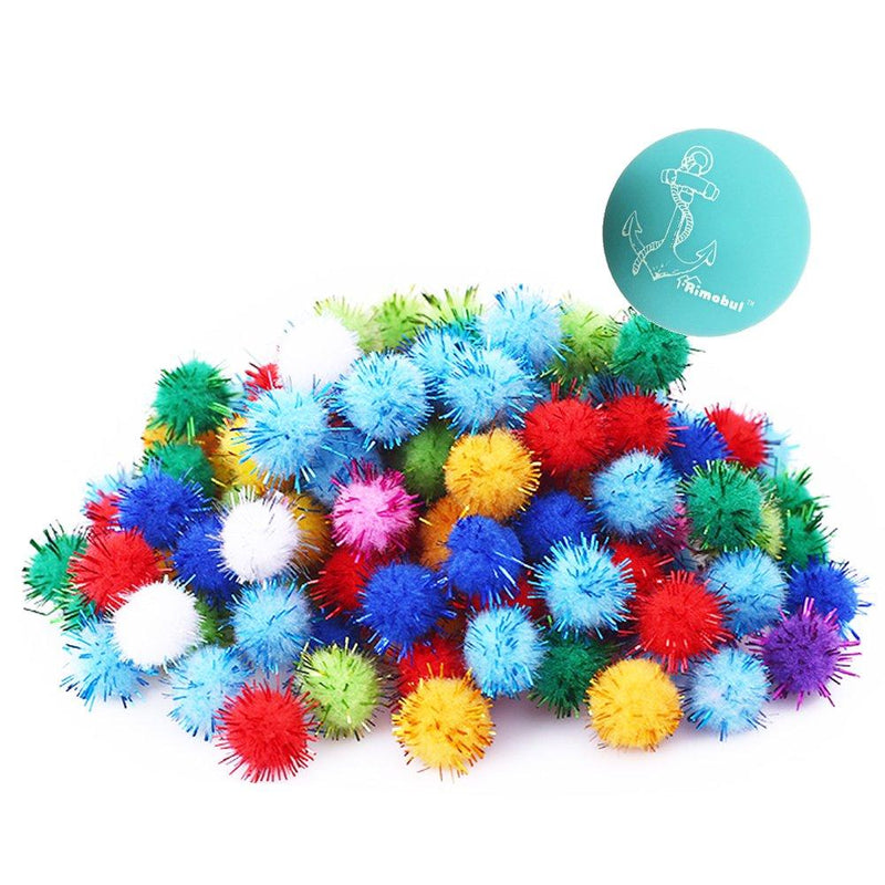 [Australia] - Rimobul Assorted Color Sparkle Balls My Cat's All Time Favorite Toy - 1.5" - 50 Pack 