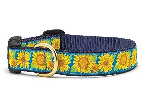 [Australia] - Up Country Bright Sunflower Dog Collar S (9-15”); Narrow 5/8” 