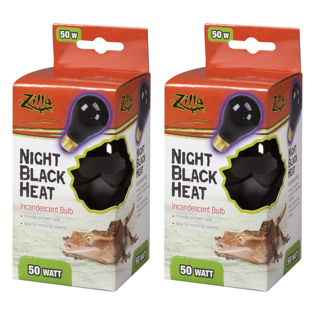 Zilla Night Black Heat Incandescent Bulb for Reptiles [Set of 2] Watt: 50 Watts - PawsPlanet Australia