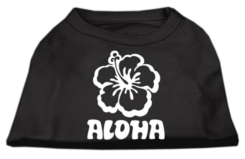[Australia] - Mirage Pet Products Aloha Flower Screen Print Shirt, X-Large, Black 