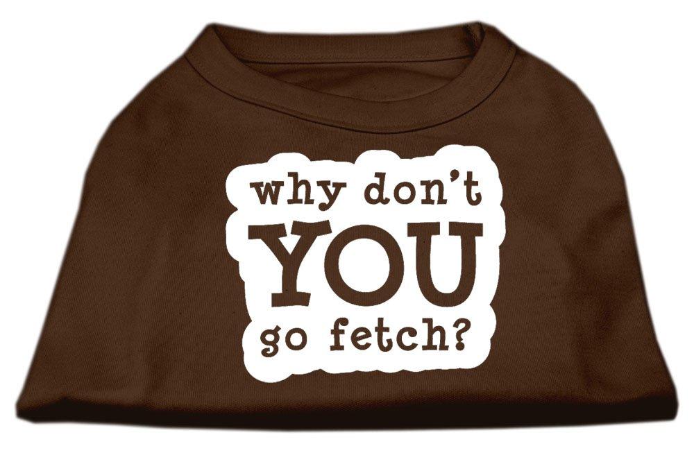 [Australia] - Mirage Pet Products You Go Fetch Screen Print Shirt, Large, Brown 