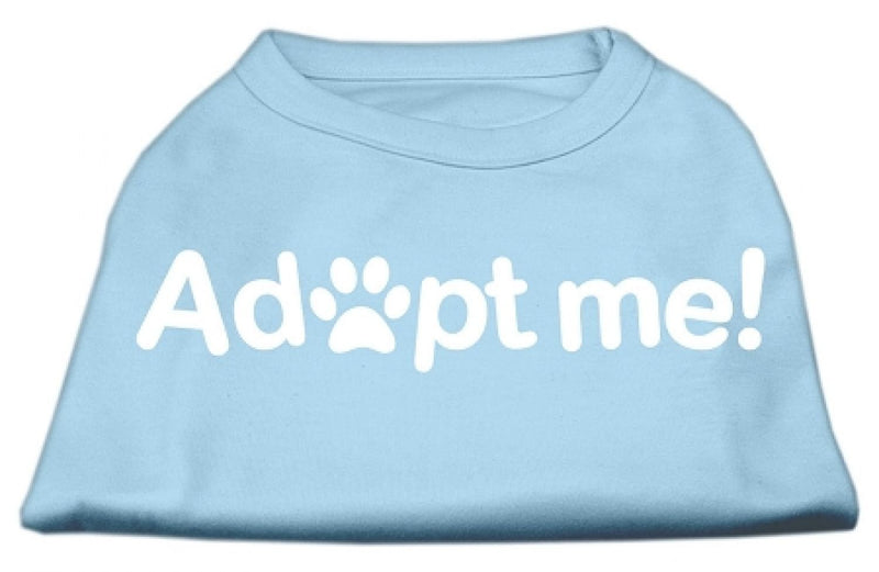 [Australia] - Mirage Pet Products Adopt Me Screen Print Shirt, Medium, Baby Blue 