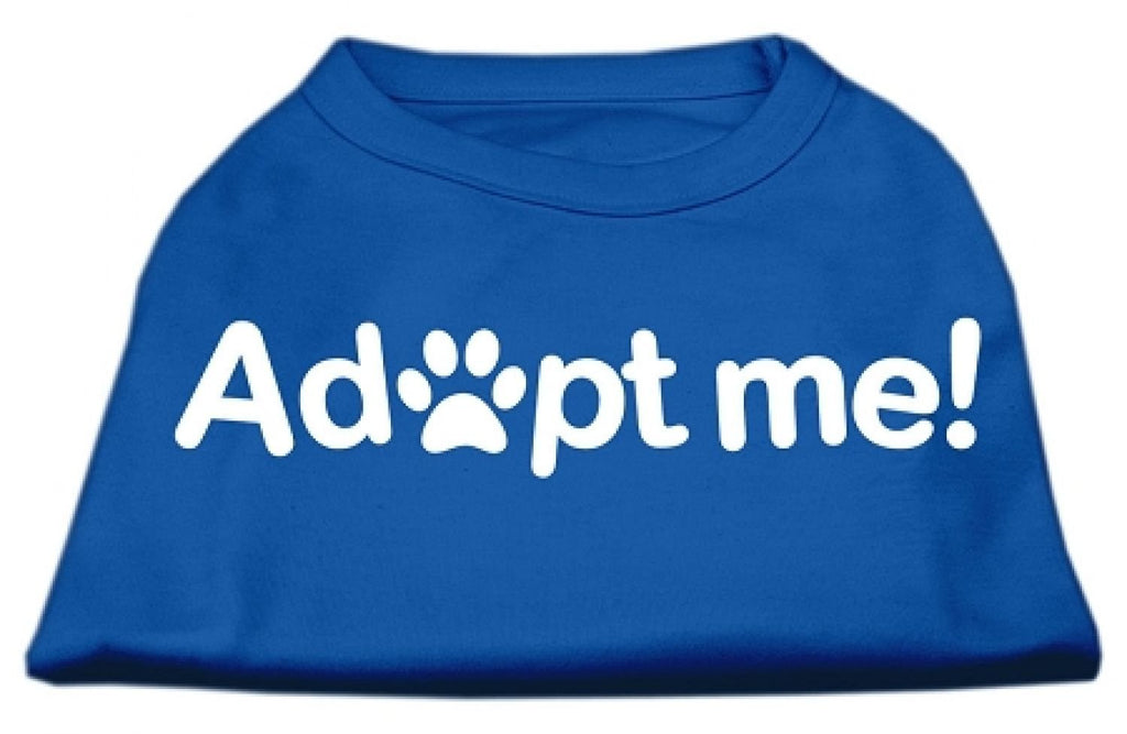 [Australia] - Mirage Pet Products Adopt Me Screen Print Shirt, Medium, Blue 