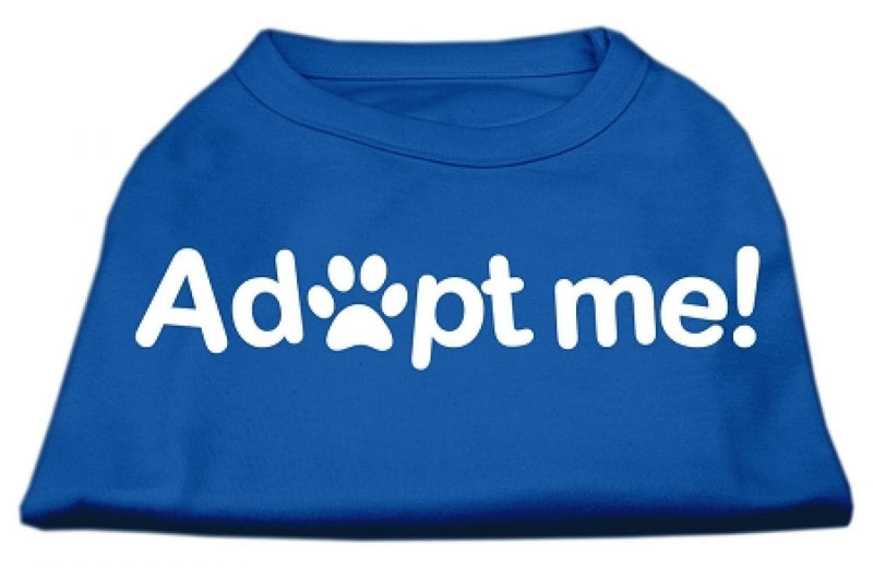 Mirage Pet Products Adopt Me Screen Print Shirt, Large, Blue - PawsPlanet Australia