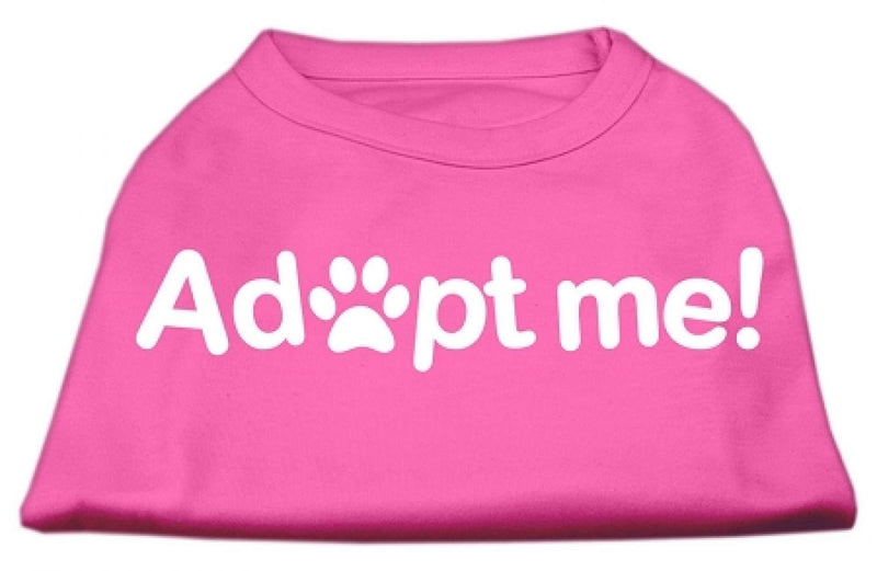 Mirage Pet Products Adopt Me Screen Print Shirt, Large, Bright Pink - PawsPlanet Australia