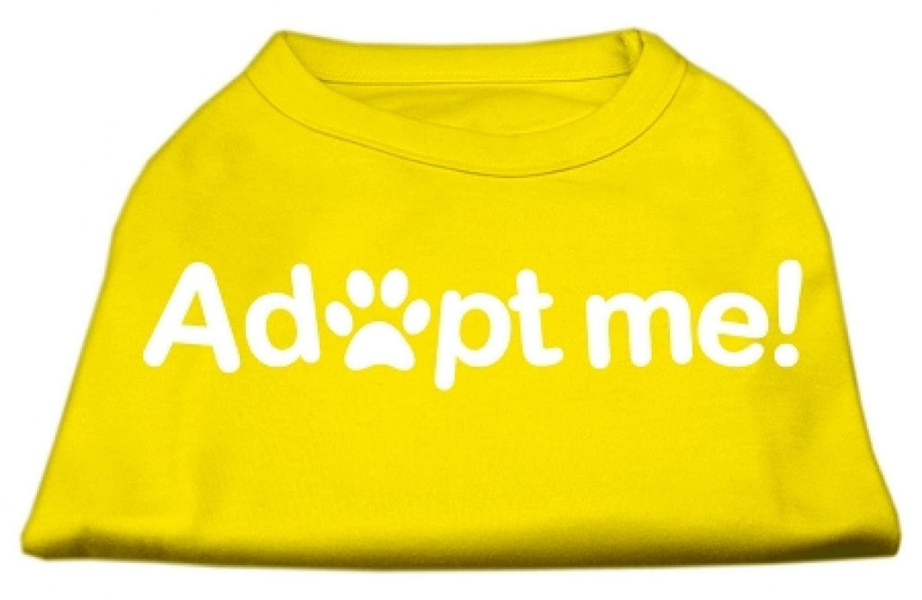 Mirage Pet Products Adopt Me Screen Print Shirt, XX-Large, Yellow - PawsPlanet Australia