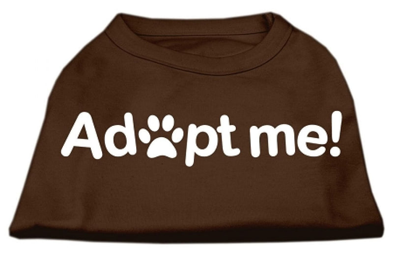 Mirage Pet Products Adopt Me Screen Print Shirt, Large, Brown - PawsPlanet Australia