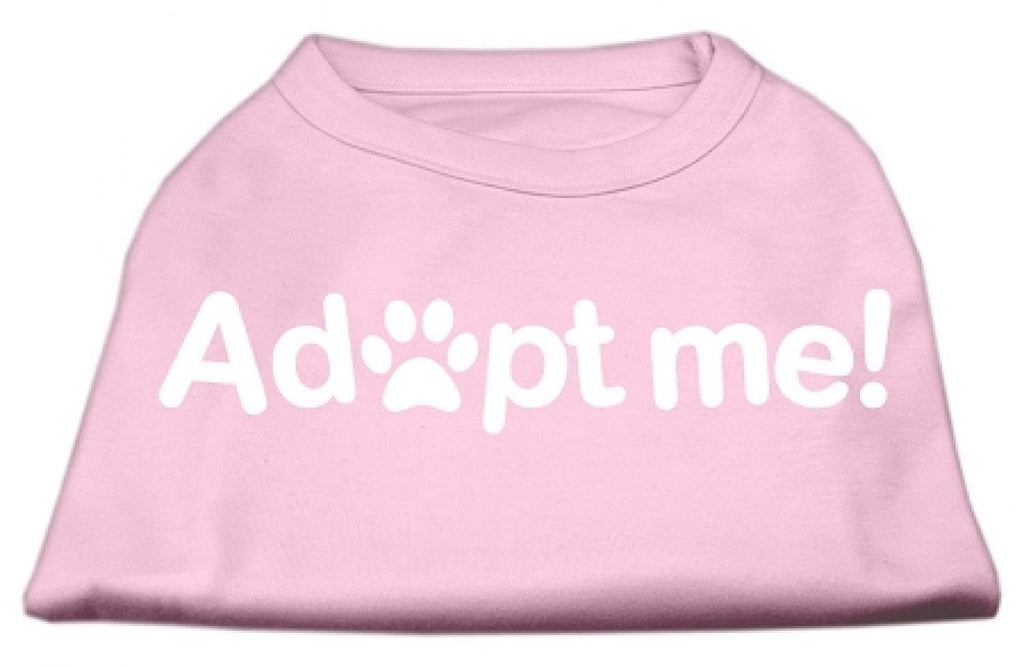 Mirage Pet Products Adopt Me Screen Print Shirt, Medium, Light Pink - PawsPlanet Australia