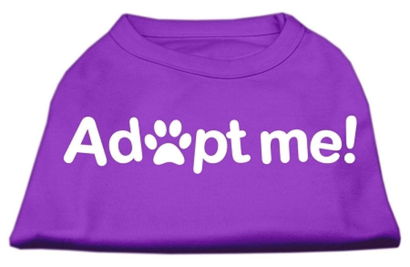 [Australia] - Mirage Pet Products Adopt Me Screen Print Shirt, Small, Purple 