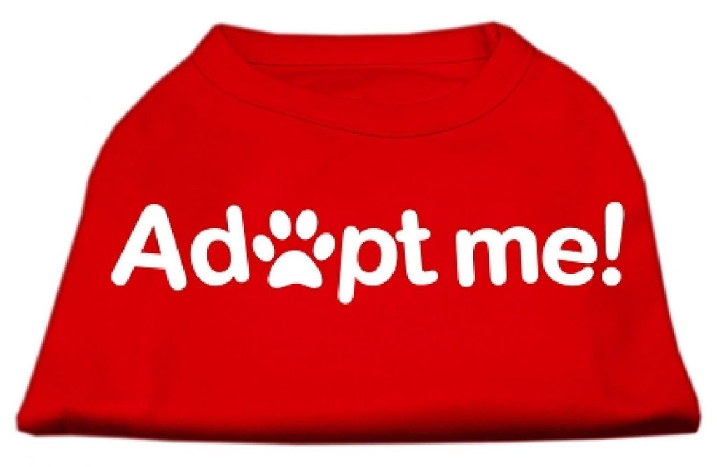 [Australia] - Mirage Pet Products Adopt Me Screen Print Shirt, Small, Red 