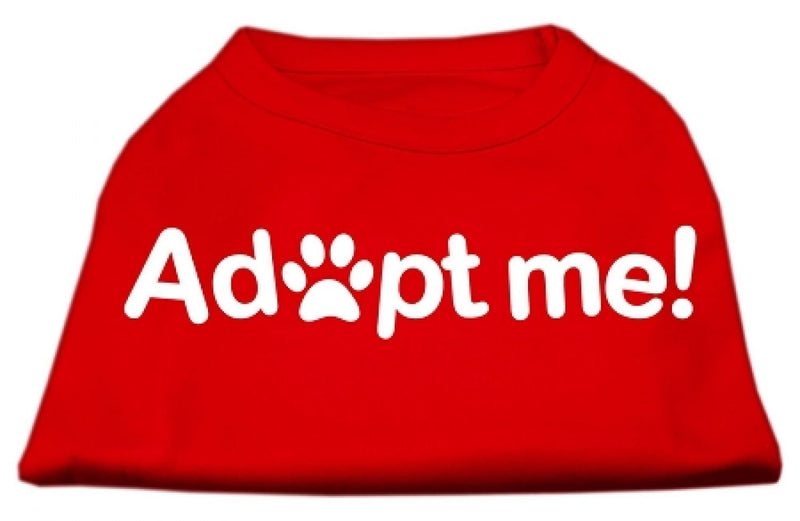 [Australia] - Mirage Pet Products Adopt Me Screen Print Shirt, Large, Red 