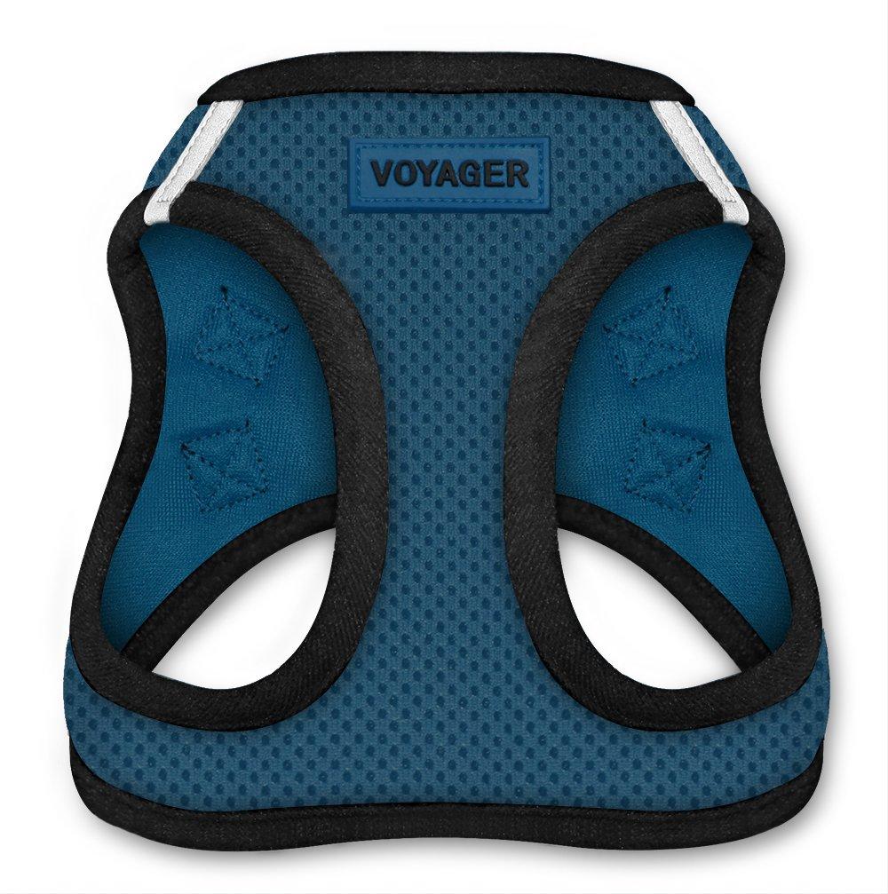 Voyager Step-in Air Dog Harness - All Weather Mesh Step in Vest Harness for Small and Medium Dogs by Best Pet Supplies M (Chest: 16 - 18") Blue Base - PawsPlanet Australia