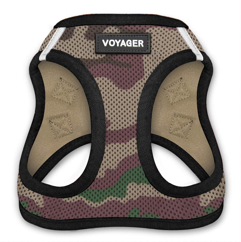 Voyager Step-in Air Dog Harness - All Weather Mesh Step in Vest Harness for Small and Medium Dogs by Best Pet Supplies L (Chest: 18 - 21") Army Base - PawsPlanet Australia