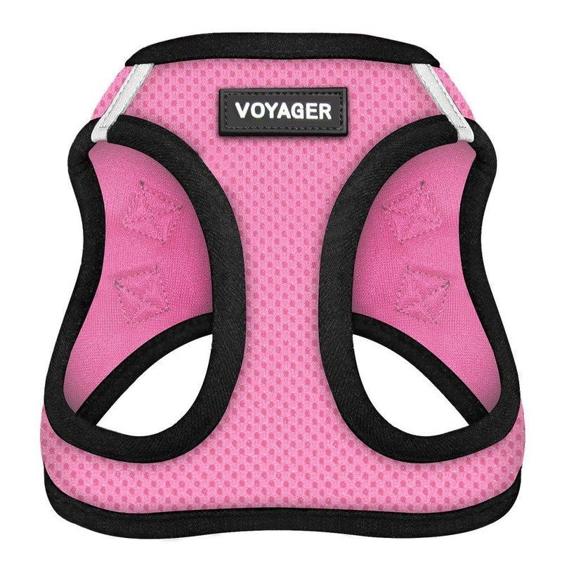 [Australia] - Voyager Step-in Air Dog Harness - All Weather Mesh, Step in Vest Harness for Small and Medium Dogs by Best Pet Supplies L (Chest: 18 - 21") 1Pink Base 
