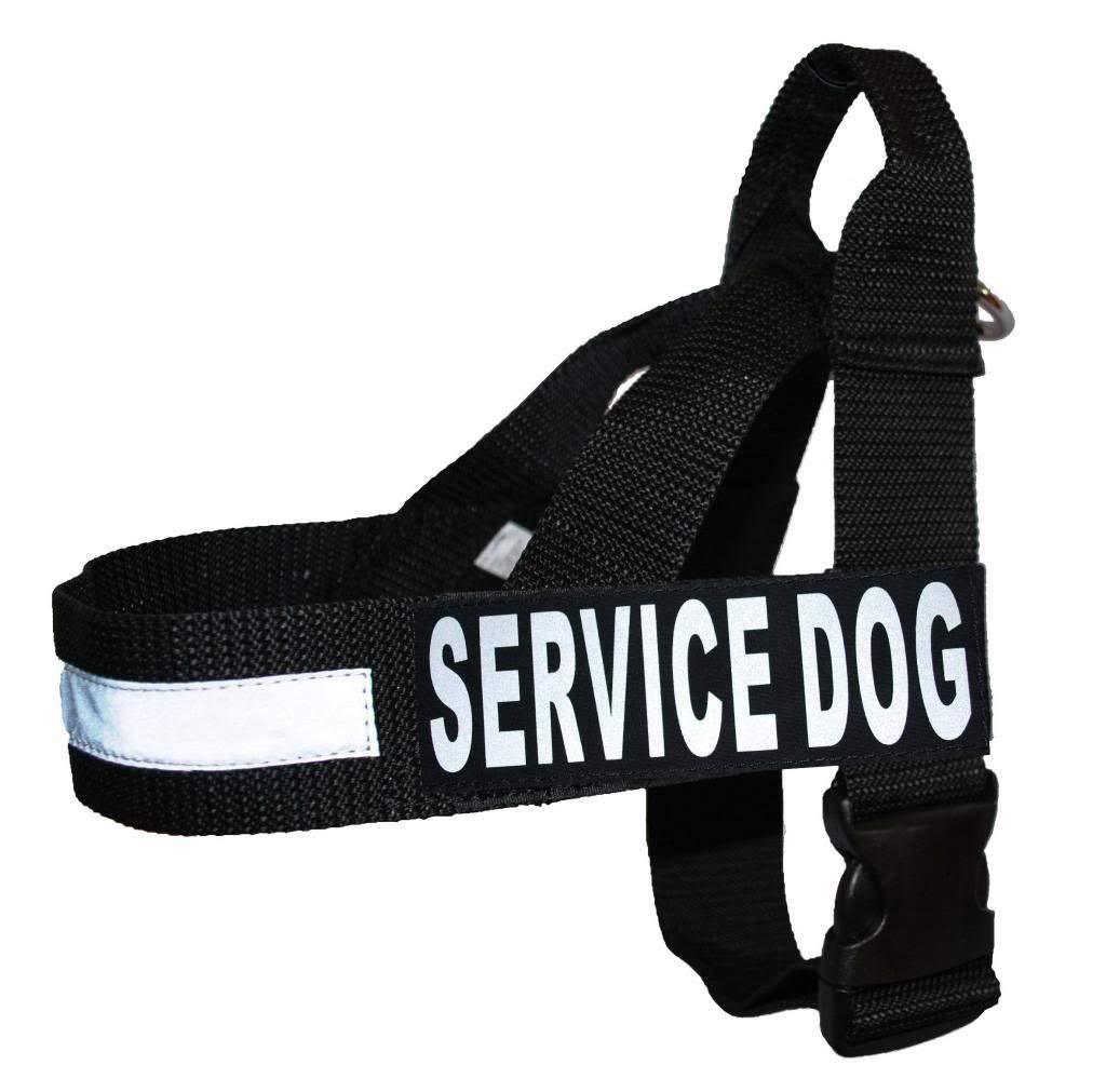 [Australia] - Doggie Stylz Service Dog Nylon Harness No Pull Guide Assistance Comes with 2 Reflective Service Dog Removable Patches. Please Measure Your Dog Before Ordering. X-Large Fits Girth 29-39" 