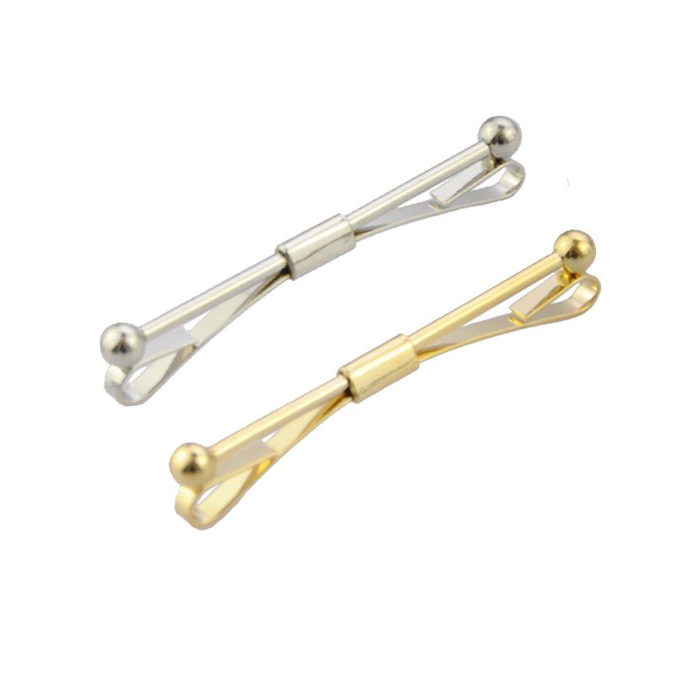 [Australia] - SamWay 2ps Collar Pin Collar Bar,Gold and Silver 