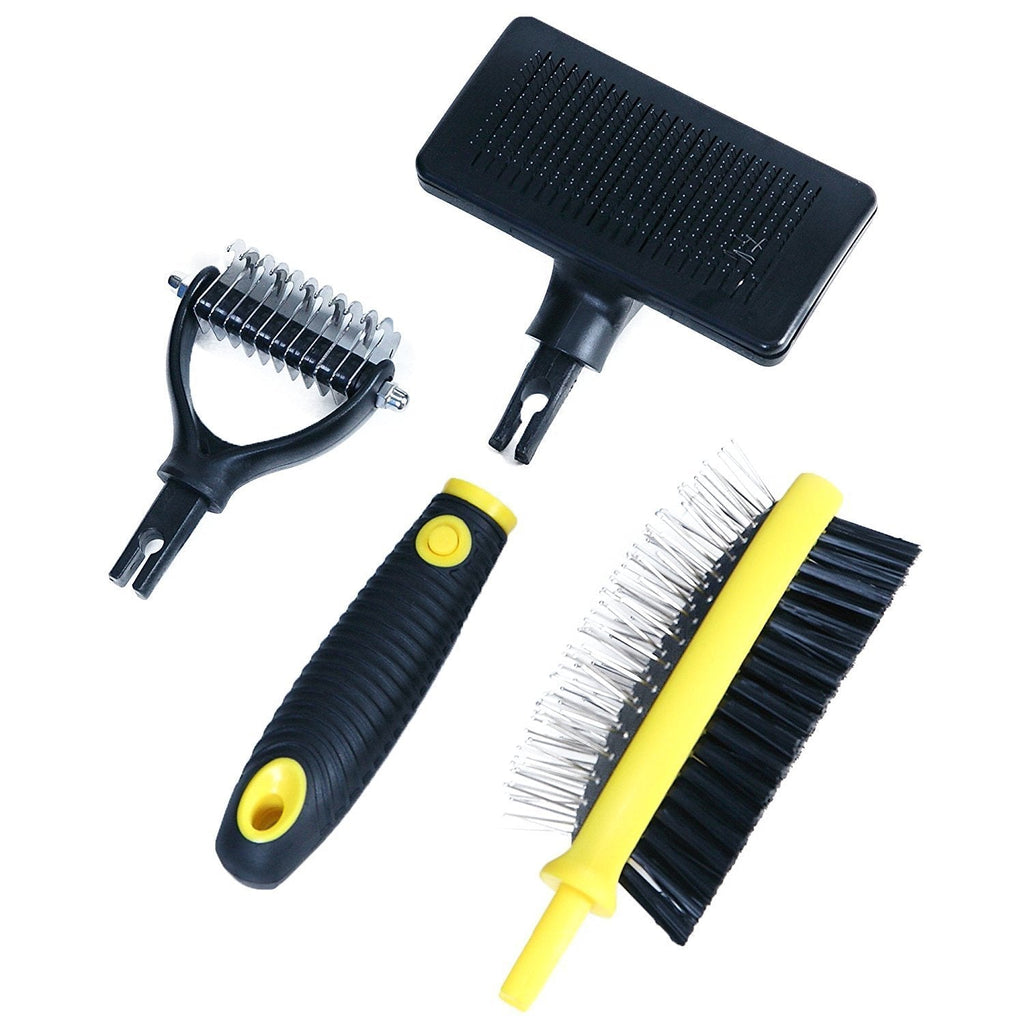 FurBuddy Pet Grooming Brush Kit for Any Type of Dog or Cat - All in One Kit Eliminates Mats & Hairballs - PawsPlanet Australia