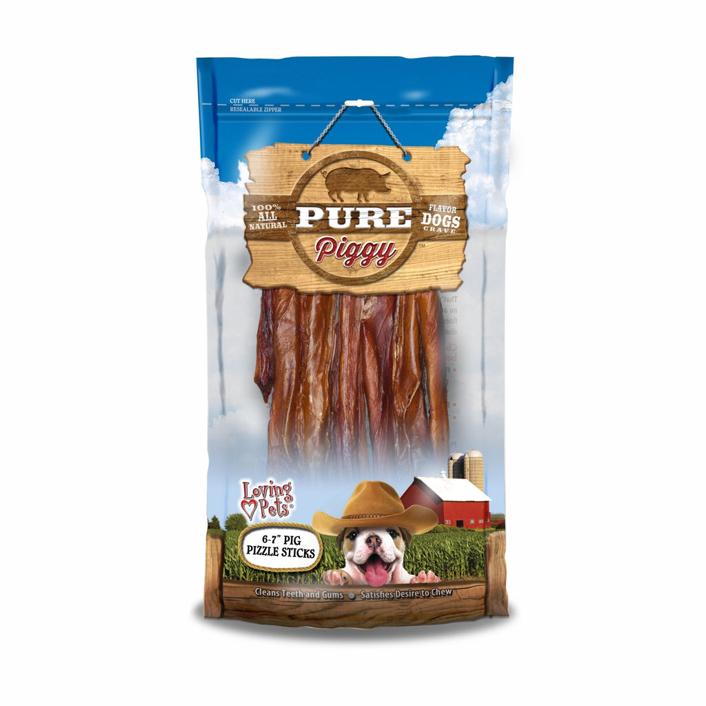 [Australia] - Loving Pets Pure Piggy Dog Treat 6"-7", 6-Pack Pig Pizzle 