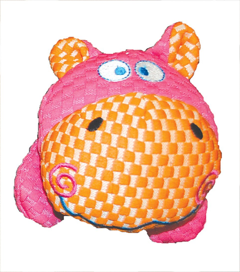 [Australia] - Patchwork Pet TuffPuff Hippo Head 6-Inch Pet Toy 