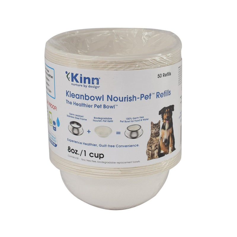 [Australia] - Kinn Kleanbowl Nourish Pet Refill Food & Water Bowls for Dogs & Cats 8 ounce (1 cup) 