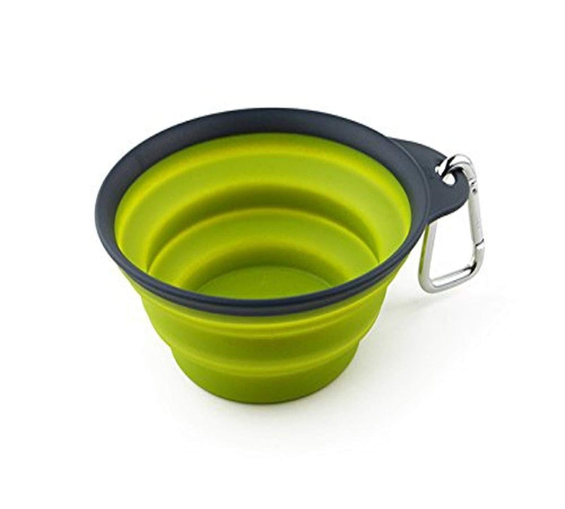 [Australia] - Dexas Pets Collapsible Travel Cup Small Gray/Green 