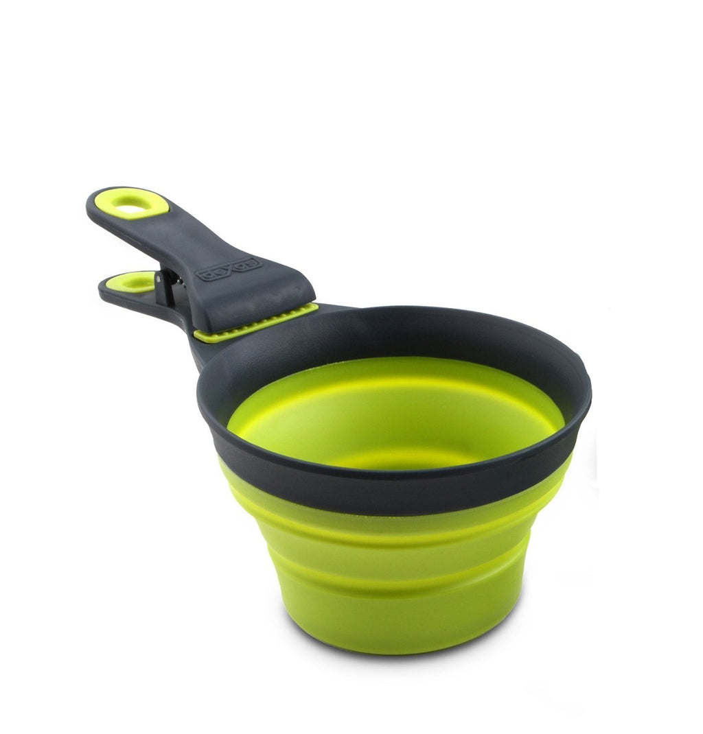 [Australia] - Dexas Popware for Pets Collapsible KlipScoop 1/2 Cup Capacity Gray/Green 