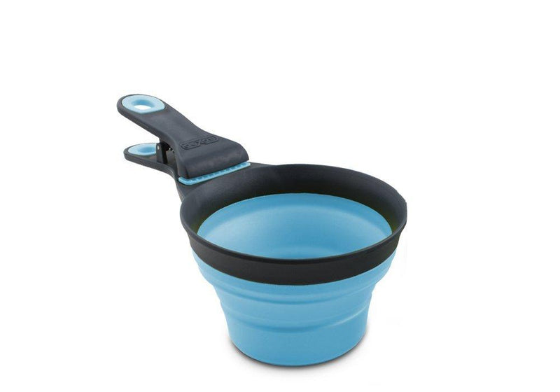 [Australia] - Dexas Popware for Pets Collapsible KlipScoop 1/2 Cup Capacity Gray/Blue 