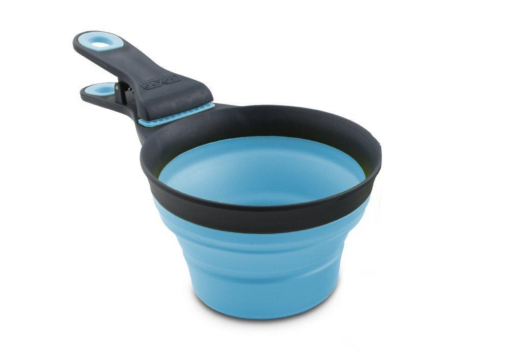 [Australia] - Dexas Popware for Pets Collapsible KlipScoop 2 Cup Capacity Gray/Blue 