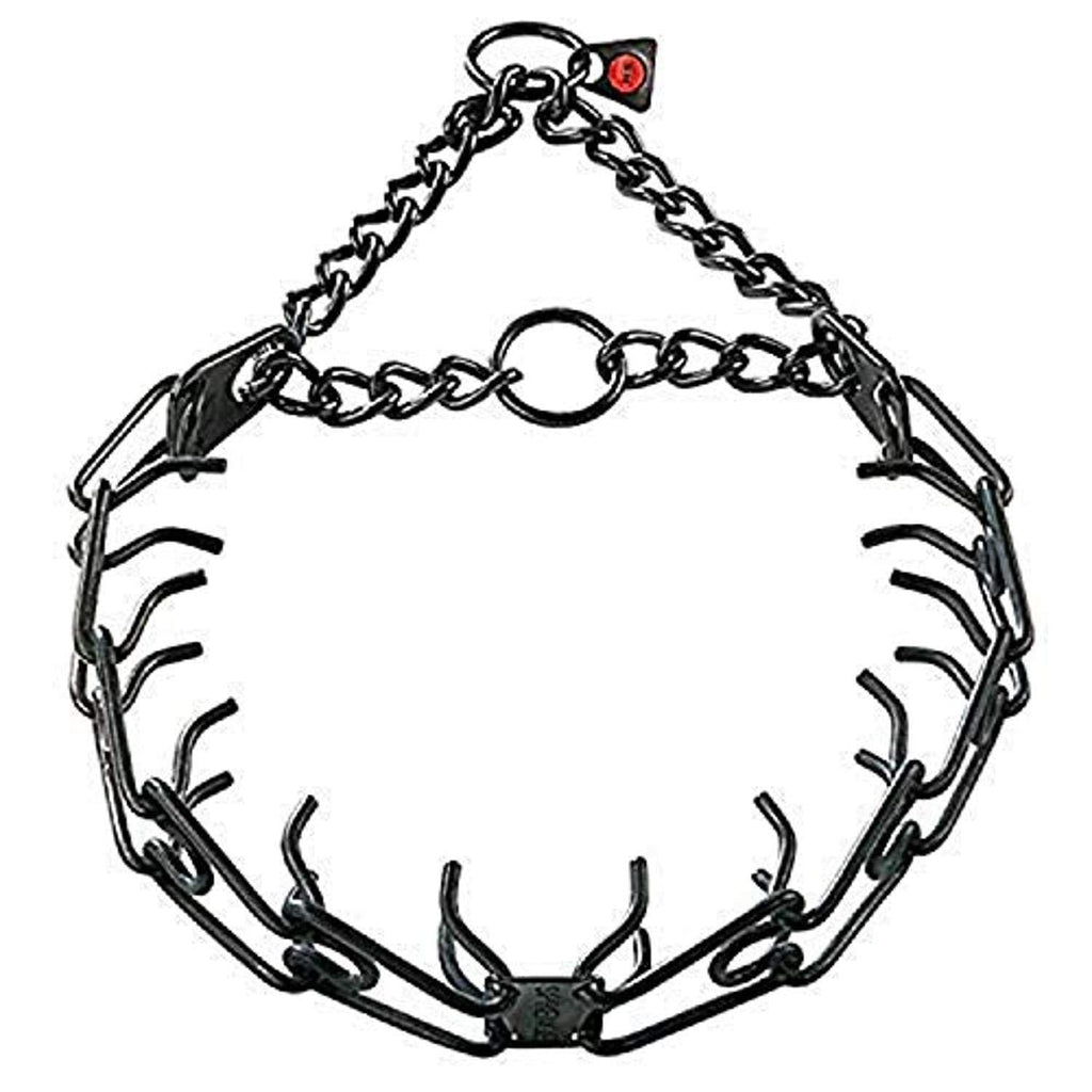 Herm Sprenger Black Stainless Steel Prong Collar for Dogs 3.2mm 23in