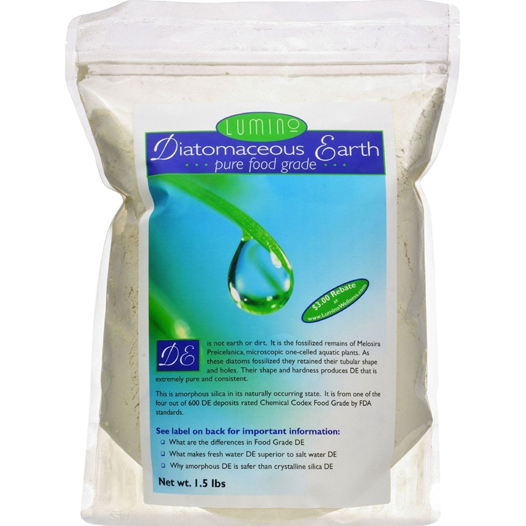 Pure Food Grade Diatomaceous Earth Lumino Wellness 1.5 lb Powder - PawsPlanet Australia