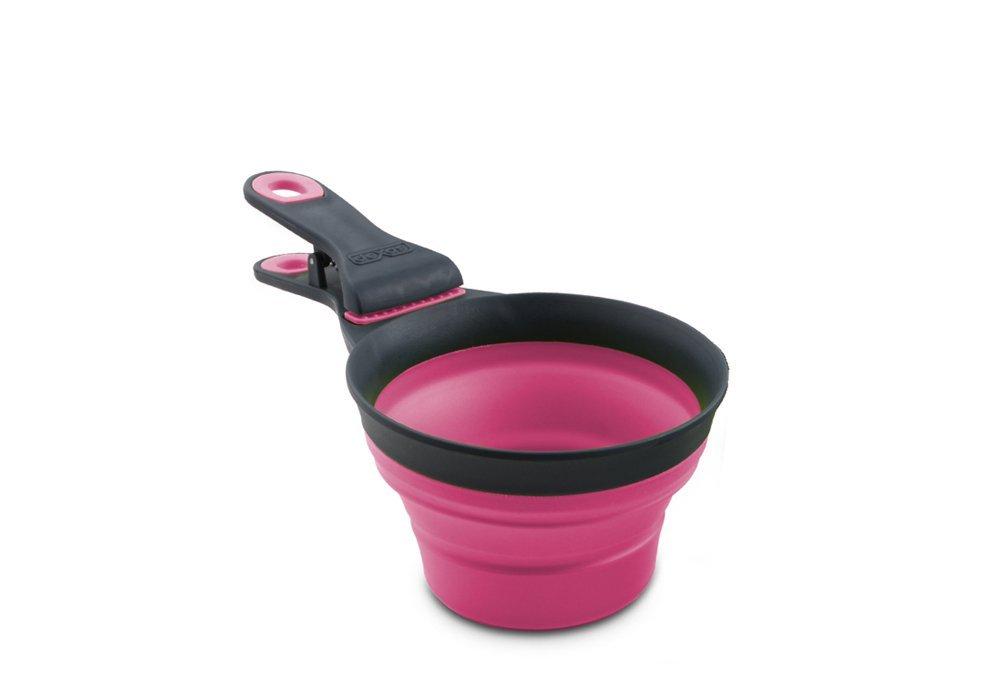 [Australia] - Dexas Popware for Pets Collapsible KlipScoop 1/2 Cup Capacity Gray/Pink 