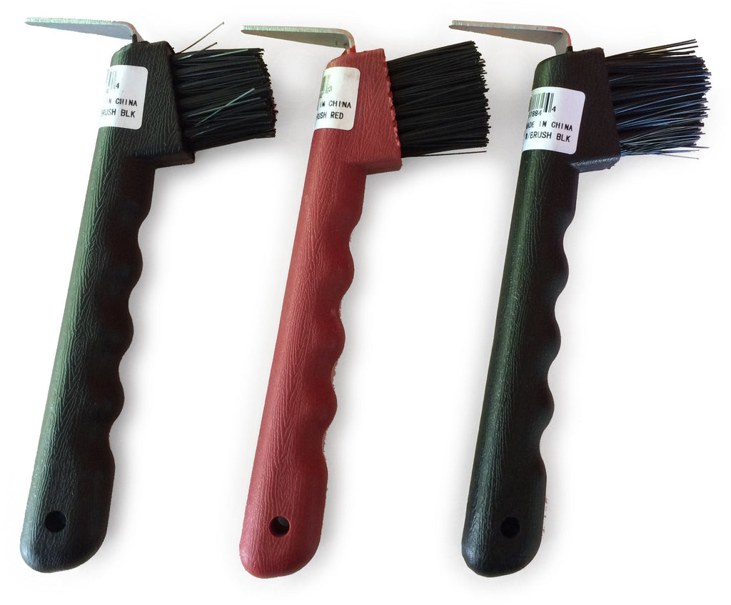 Hoof Pick with Brush - Set of 3 - Assorted Colors - PawsPlanet Australia