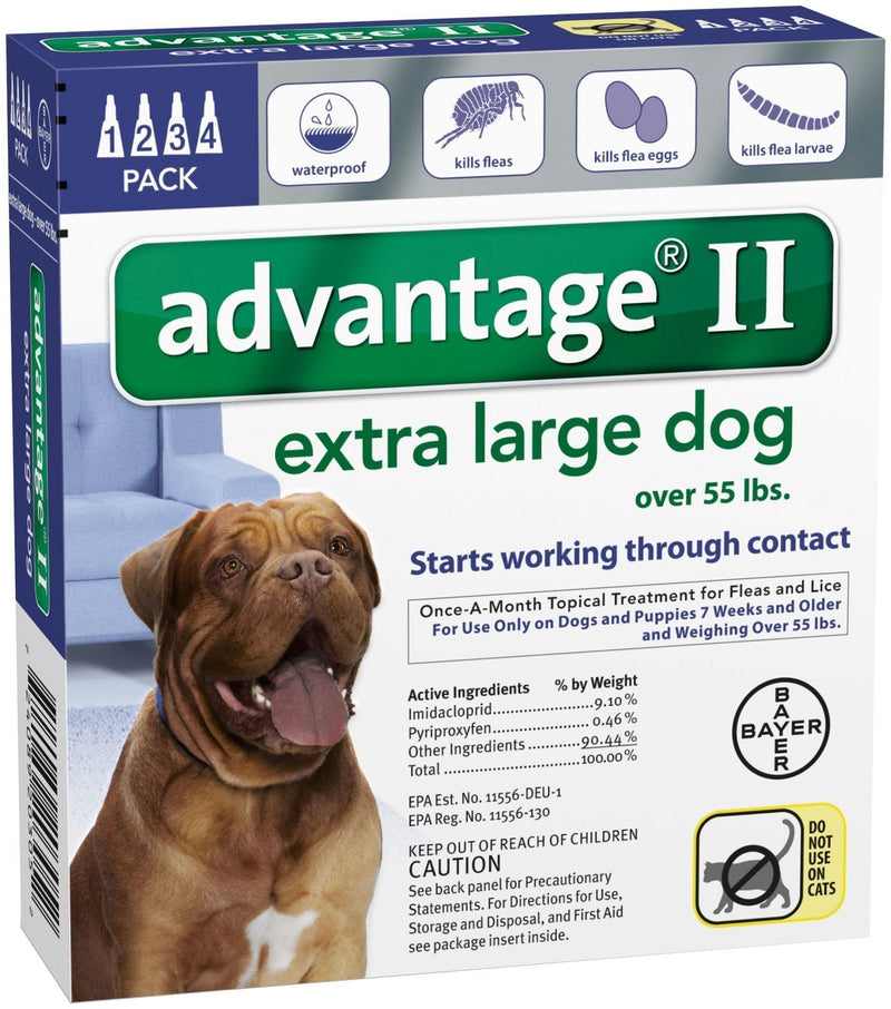 Bayer Animal Health Advantage II Extra Large Dog 4-Pack - PawsPlanet Australia