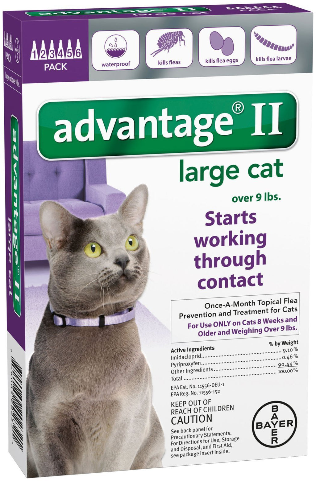 Advantage II Large Cat 6Pack - PawsPlanet Australia