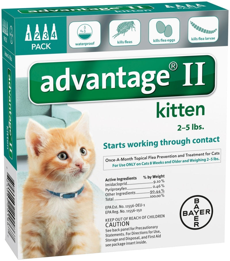 Bayer Animal Health Advantage II Kitten 4-Pack - PawsPlanet Australia