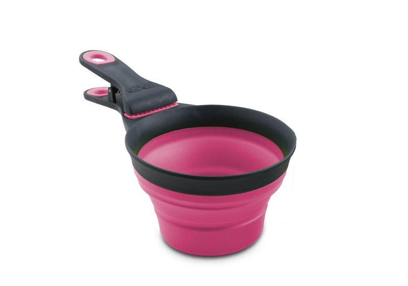 [Australia] - Dexas Popware for Pets Collapsible KlipScoop 1 Cup Capacity Gray/Pink 