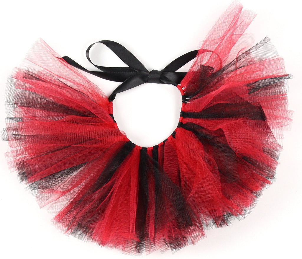 PAWPATU Team Spirit Tulle Tutu for Medium Dogs, Handcrafted in USA, Red and Black - PawsPlanet Australia