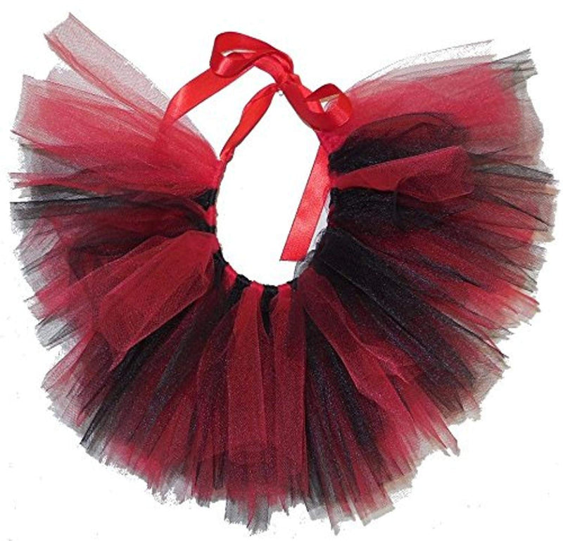 [Australia] - PAWPATU Team Spirit Tulle Tutu for X-Small Dogs, Handcrafted in USA, Red and Black 