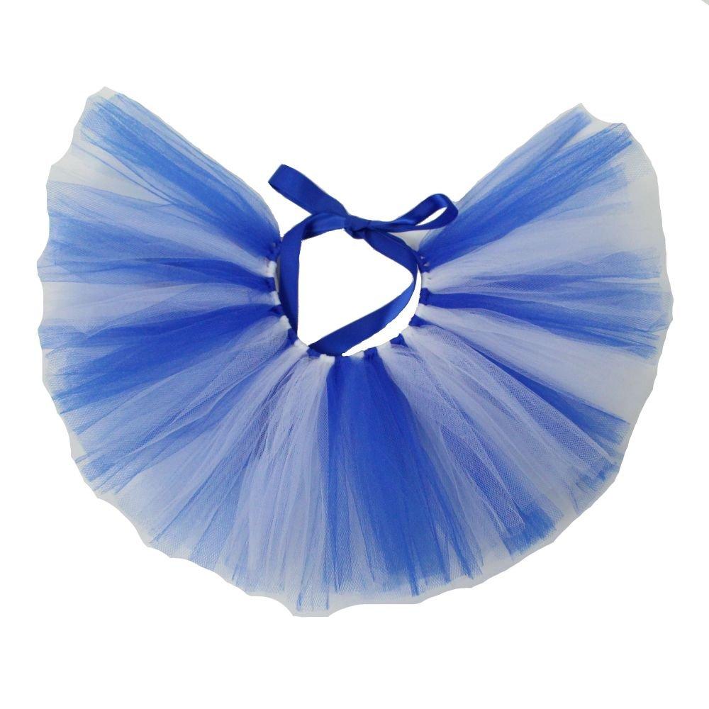 [Australia] - PAWPATU Team Spirit Tulle Tutu for Medium Dogs, Handcrafted in USA, Blue and White 