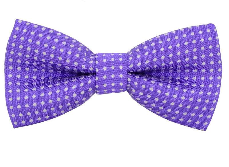 Colorful Polka Dots Bow Tie, Adjustable Bowtie Fashion Accessories for Pet Dog Cat DLJ29 (Violet) Violet - PawsPlanet Australia