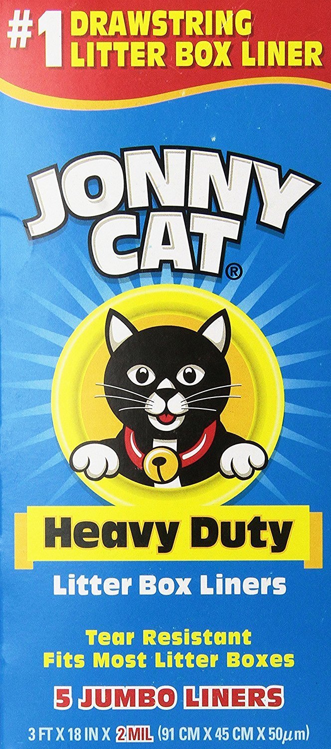[Australia] - JONNY CAT Heavy Duty Litter Box Liners, Jumbo, 5 Liners-Box 