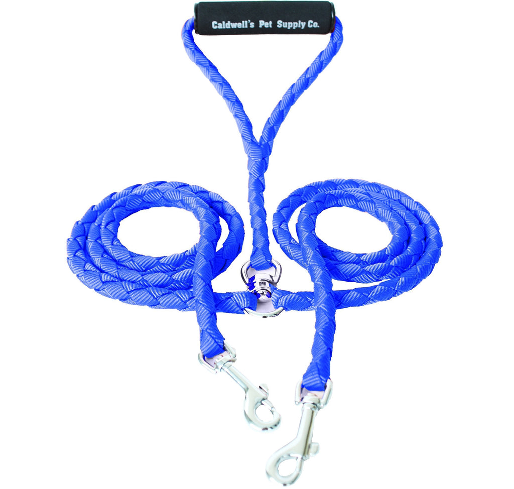 [Australia] - Dual Dog Leash, Double Dog Leash,360° Swivel No Tangle Double Dog Walking & Training Leash, Comfortable, Reflective Stitching for Two Dogs, Blueby Caldwell's Pet Supply Co. 