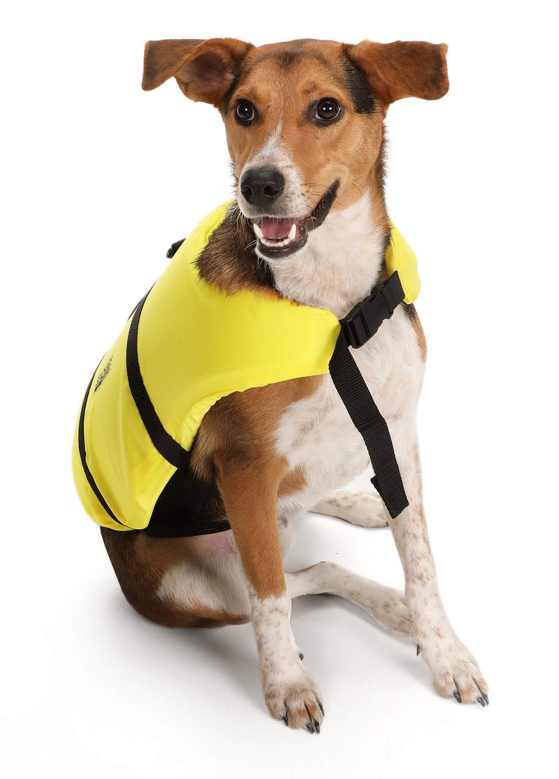 Seachoice 86300 Dog Life Vest - Adjustable Life Jacket for Dogs, with Grab Handle, Yellow, Size XXS, up to 6 Pounds, XXS - up to 6 lbs - PawsPlanet Australia
