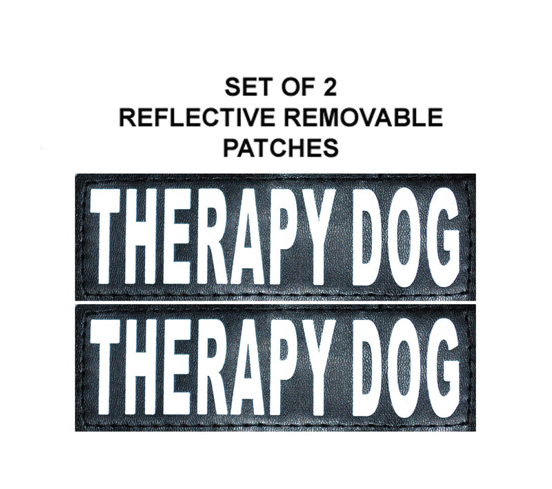 [Australia] - Doggie Stylz Set of 2 Reflective Therapy Dog Removable Patches for Service Dog Harnesses & Vests. Small 3"x1" 