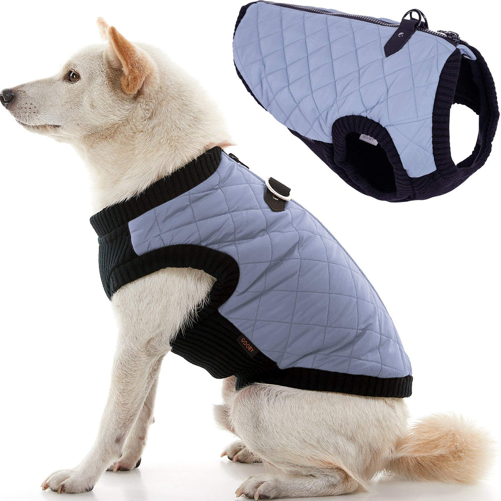 Gooby Fashion Dog Vest - Small Dog Sweater Bomber Dog Jacket Coat with D Ring Leash and Zipper Closure - Dog Clothes for Small Dogs Girl or Boy for Indoor and Outdoor Use X-Small chest (~10.25") Gray - PawsPlanet Australia