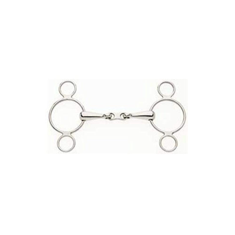 French Link 2 Ring Gags Double Jointed Bits 2, 3 or 4 ring gags 4.5" - PawsPlanet Australia