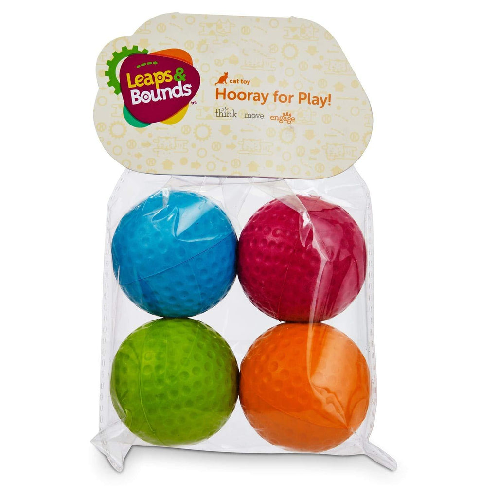 [Australia] - Leaps & Bounds Foam Ball Cat Toys, Pack of 4 Balls, Assorted 