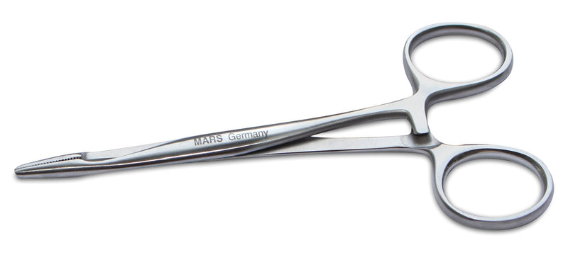 [Australia] - Mars Professional Hairpuller and Hemostat, Surgical Grade Stainless Steel and Locking Mechanism, Rounded Tips 4.5" Length 